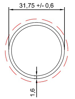 TUBO RED. 1 1/4X1.6MM - NAT. - KG - NH