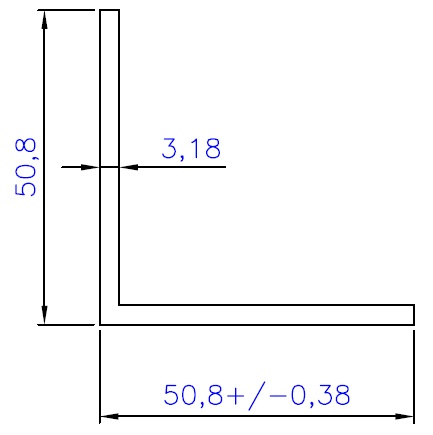 CANTONEIRA L 2X1/8 - NAT - KG - NH