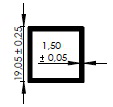 TUBO QUAD. 3/4