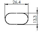 CABIDEIRO COMUM COM. 26.4X13.3X0.7MM - NAT - KG - NH