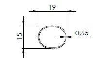 CABIDEIRO ESTRIADO ECO COM. 19MMX15MMX0.65MM-NAT-KG-NH
