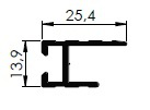 PERFIL CASE 02 25.4MMX13.9MM - NAT - KG - NH
