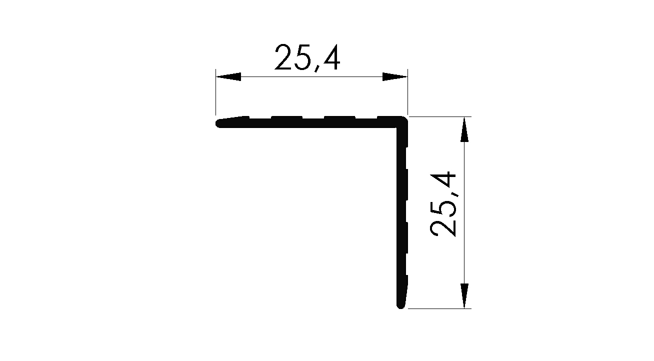 PERFIL CASE 04 25.4MMX25.4MM - NAT - KG - NH