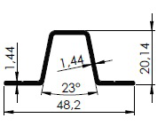 PERFIL PARA BARCO - TRAPEZIO (4) - NAT - KG